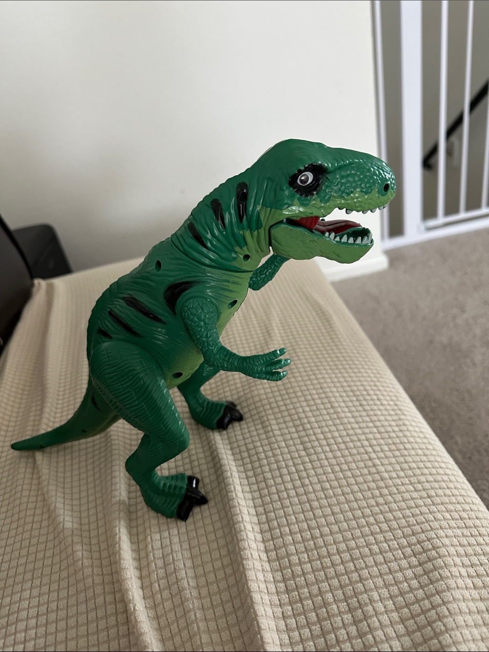 Green T-Rex Dinosaur Toy with lights and sounds